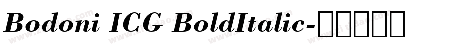 Bodoni ICG BoldItalic字体转换